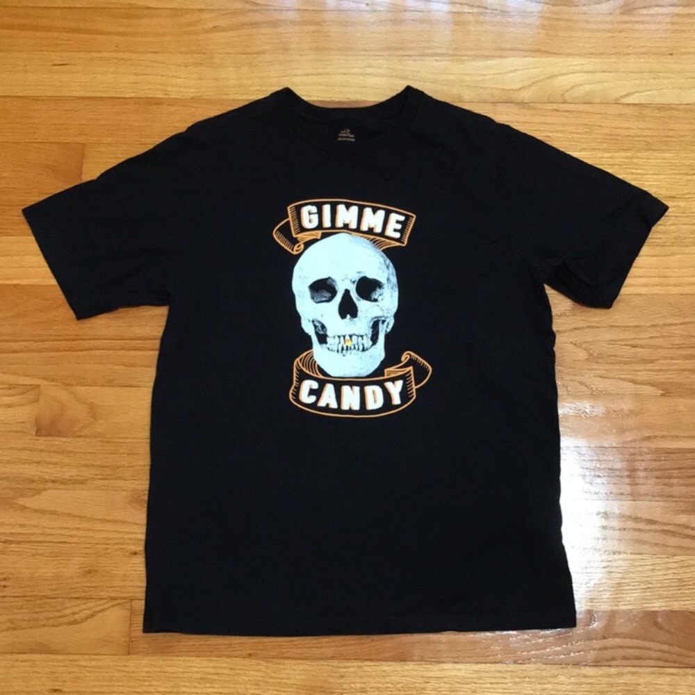 Halloween Skull Gimme Candy T-shirt - Picture 7 of 7